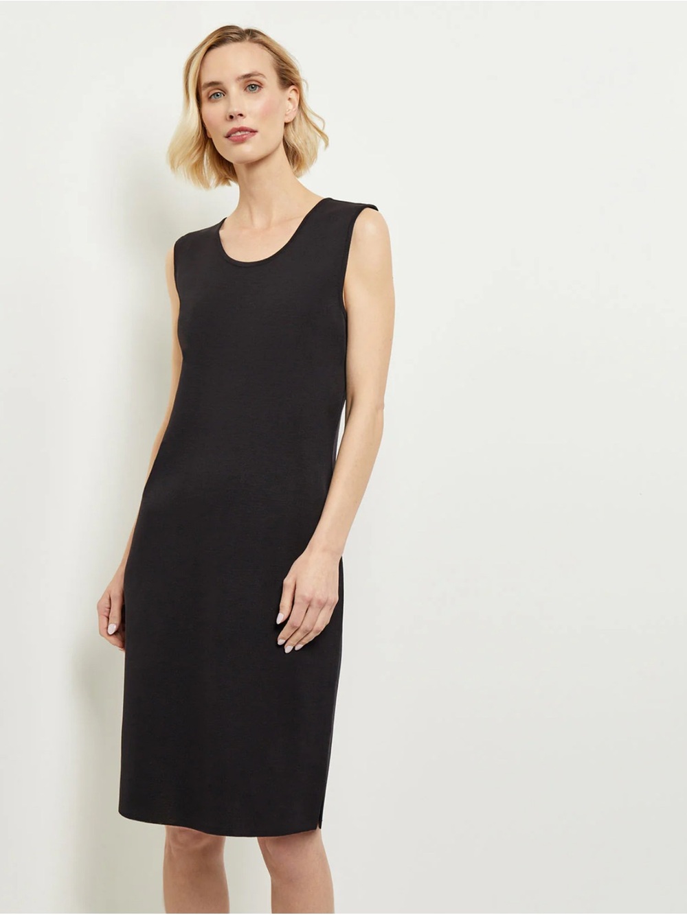 Misook Sleeveless Sheath Knit Dress, Black - True Fit size S NWT